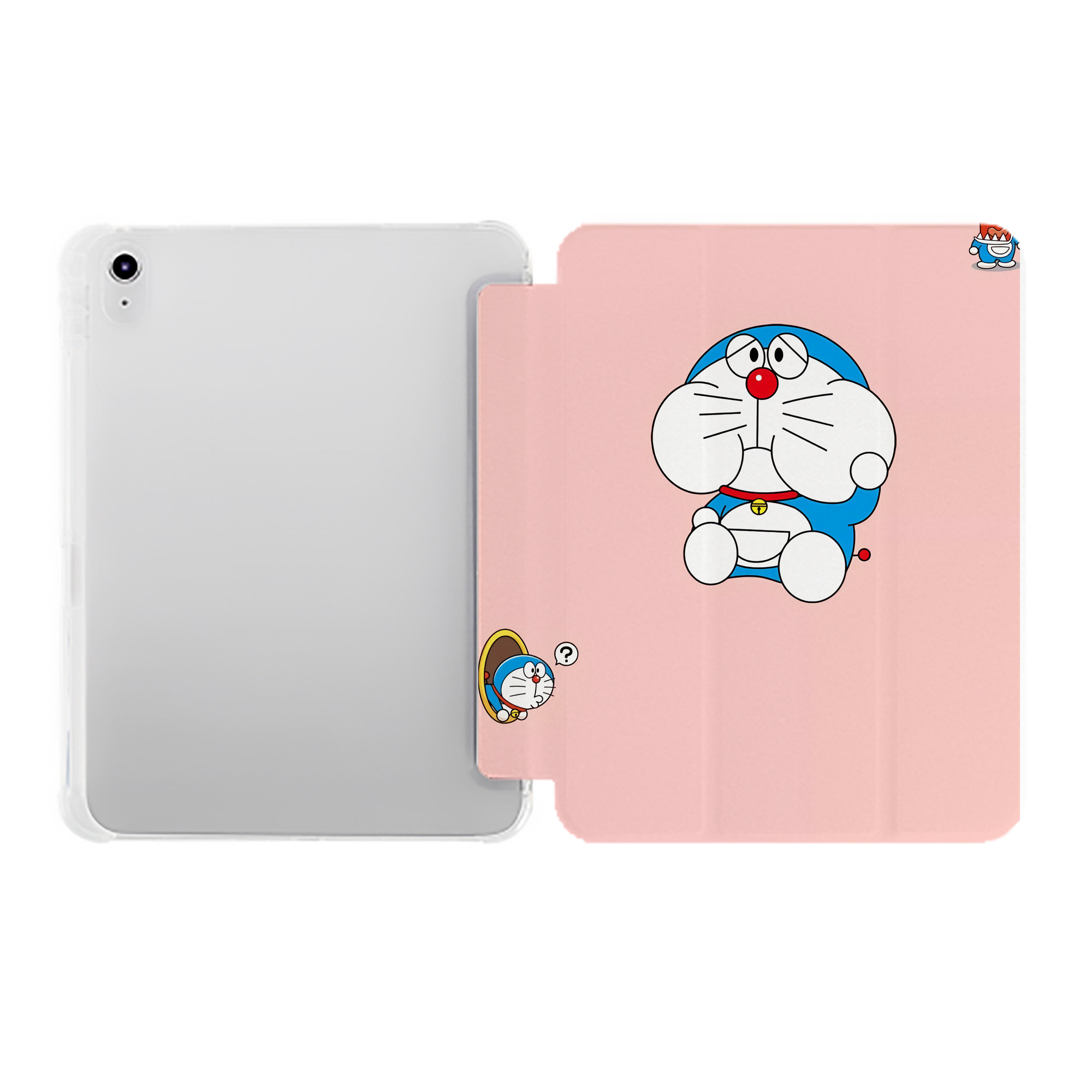 （画像用） ドラえもん Doraemon IPad ケース ペン収納付き 三つ折りスタンド PUレザー×シリコン 対応機種9.5/10.5/10.9インチ